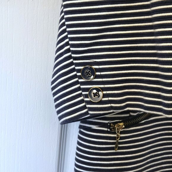 Reitmans Navy & White Striped Blazer | Size 18 | 3/4 Sleeve - Picture 5 of 8